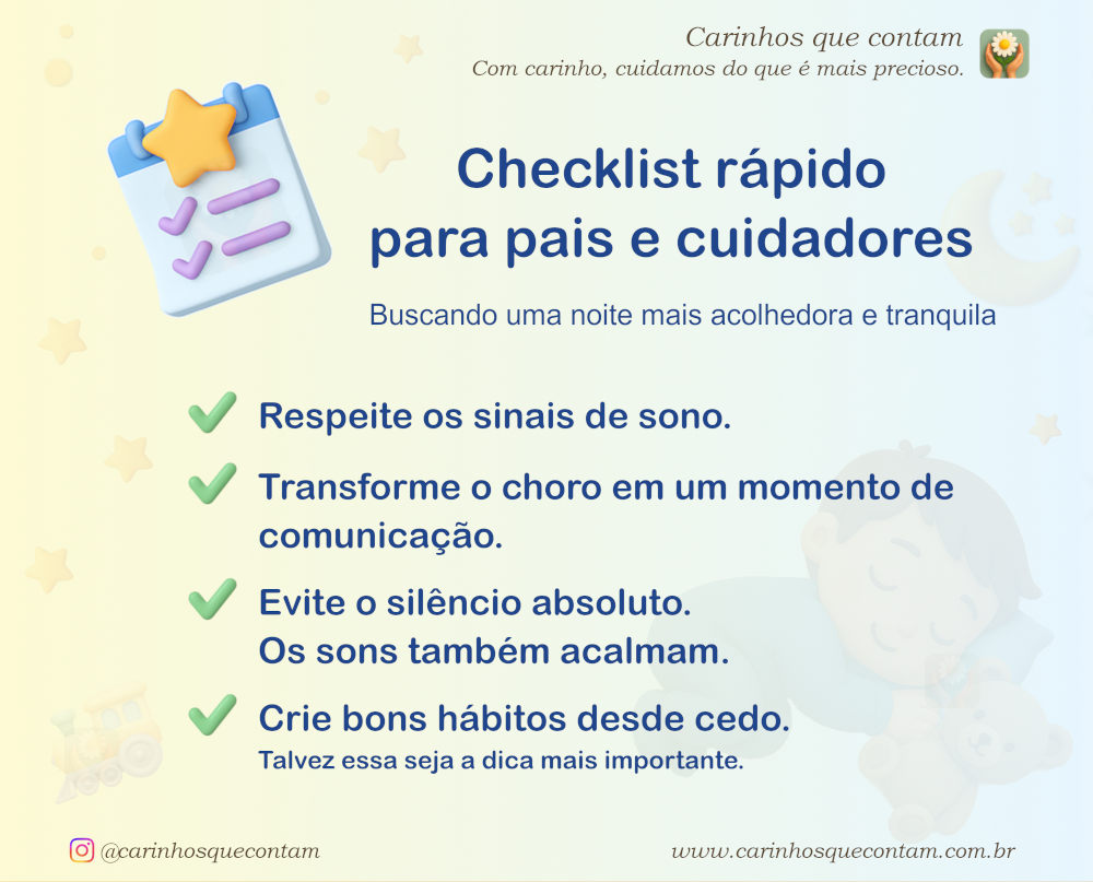 Checklist - Dicas rápidas para encontrar uma noite mais acolhedora e tranquila