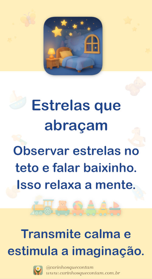 Relaxar observando estrelas no teto do quarto