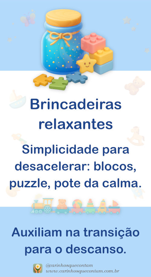 Brincadeiras relaxantes ajudam a desacelerar