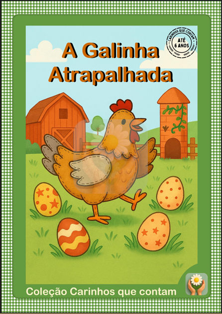 Divirta-se junto com seu bebê, lendo a história de uma galinha muito atrapalhada